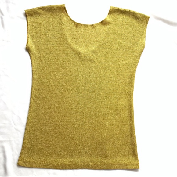VTG Ana California Gold Knit Sleeveless Top - Picture 10 of 15